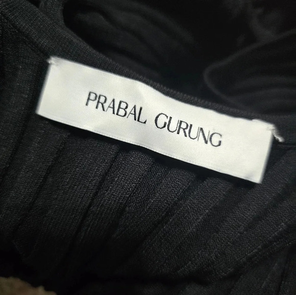 Prabal Gurung Pleated Sweater Sheath Dress, Back Cut-Out, Midi, Colorblock, EUC! - Picture 11 of 13